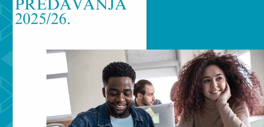 Raspored predavanja za osnovne akademske studije, zimski semestar 2025/26.